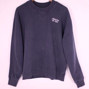 0268-Hollister California Crewneck Sweatshirt Navy Blue Size M